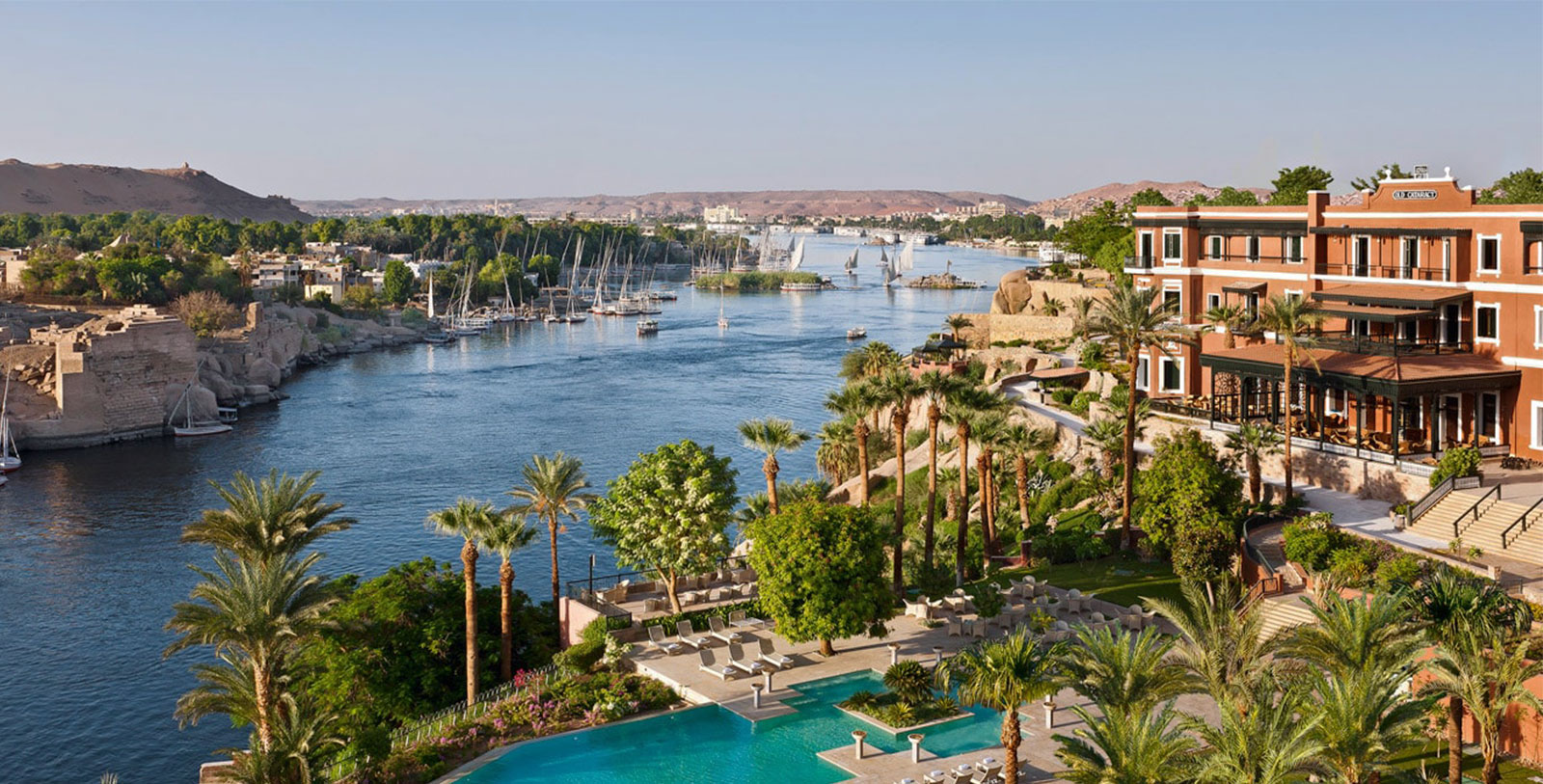 Image of Hotel Exterior Sofitel Legend Old Cataract Aswan, 1899, Member of Historic Hotels Worldwide, in Aswan, Egypt, Overview