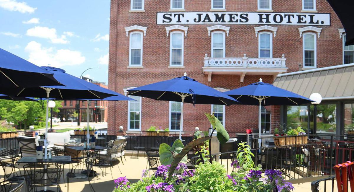 Image of Hotel Exterior St. James Hotel, 1875, Member of Historic Hotels of America, in Red Wing, Minnesota, Overview